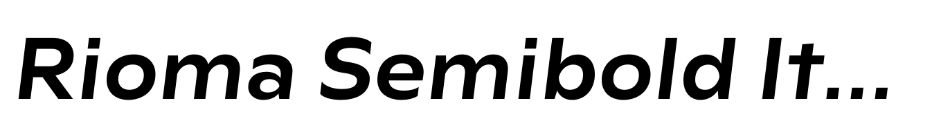 Rioma Semibold Italic
